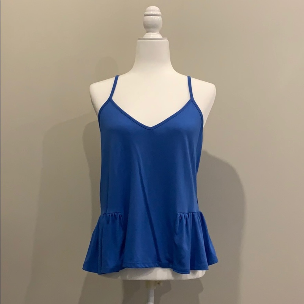 Target Mossimo Supply Co. blue peplum tank top